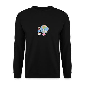 Back to school - Unisex Sweatshirt - black - Front - Alina (178cm) & Michal (187cm)