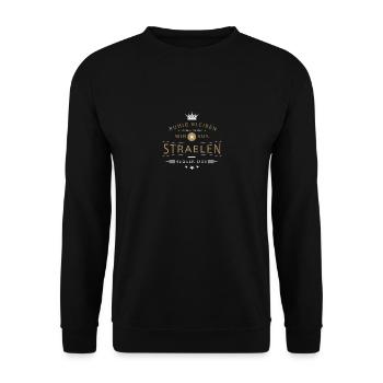 Straelen Stadt - Unisex Pullover - Schwarz - Vorne - Alina (178cm) & Michal (187cm)