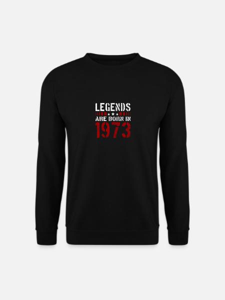 LEGENDS ARE BORN IN 1973 BIRTHDAY CHRISTMAS SHIRT - Unisex Sweatshirt - black