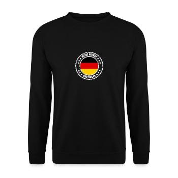 Meine Heimat ist NÜRTINGEN - Unisex Pullover - Schwarz - Vorne - Alina (178cm) & Michal (187cm)
