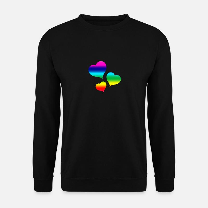 Bunte Herzen - Unisex Pullover - Schwarz