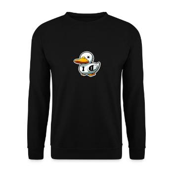 Canard en plastique - Sweat-shirt Unisexe - noir - Devant - Alina (178cm) & Michal (187cm)