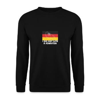 I do not give a schnitzel t-shirt - Unisex Sweatshirt - black - Front - Alina (178cm) & Michal (187cm)