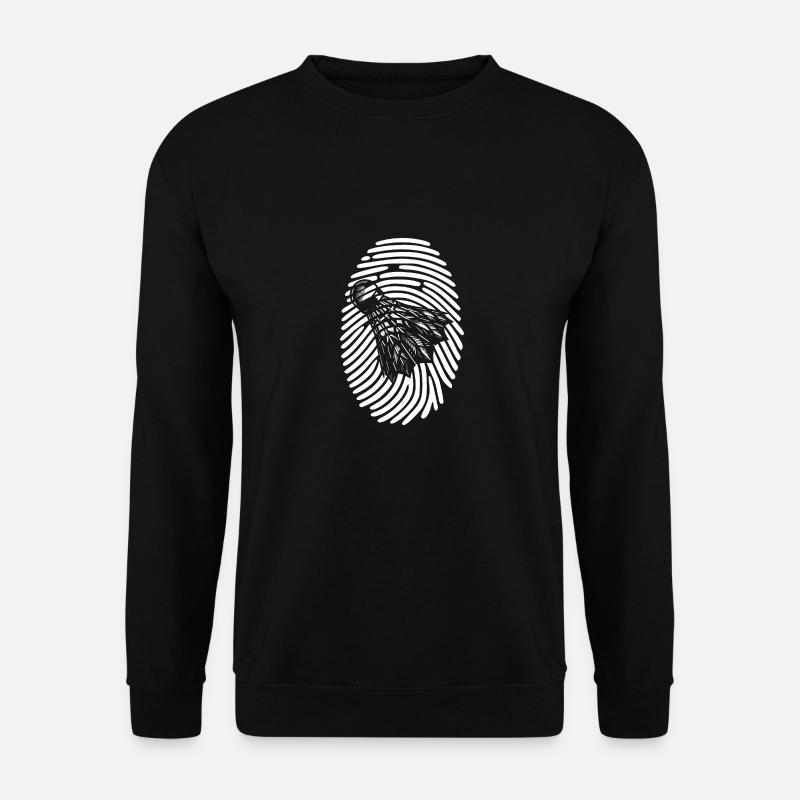 Badminton DNA Federball Fingerabdruck - Unisex Pullover - Schwarz