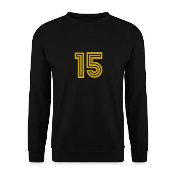 15. 15 YEARS. 15th ANNIVERSARY. 15 YEAR ANNIVERSARY. - Unisex Sweatshirt - black - Front - Alina (178cm) & Michal (187cm)