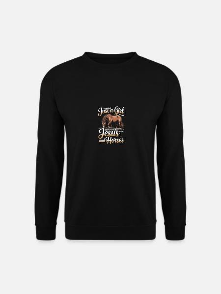 Just a girl who loves horses and jesus - Unisex Pullover - Schwarz