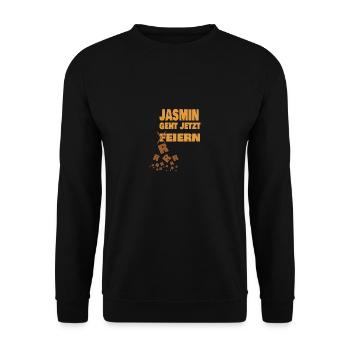 Jungesellin Jasmin - Unisex Pullover - Schwarz - Vorne - Alina (178cm) & Michal (187cm)