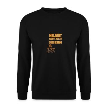 Geschenk für Helmut - Unisex Pullover - Schwarz - Vorne - Alina (178cm) & Michal (187cm)