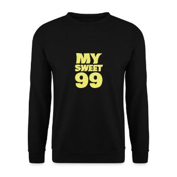 Sweet 99 - Unisex Sweatshirt - black - Front - Alina (178cm) & Michal (187cm)