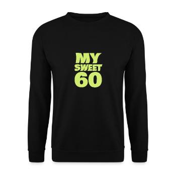 Sweet 60 - Unisex Pullover - Schwarz - Vorne - Alina (178cm) & Michal (187cm)