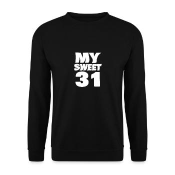 Sweet 31 - Unisex Sweatshirt - black - Front - Alina (178cm) & Michal (187cm)