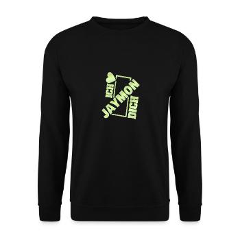 Jaymon als Couple - Unisex Pullover - Schwarz - Vorne - Alina (178cm) & Michal (187cm)