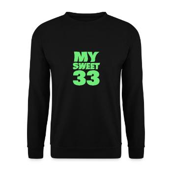 Sweet 33 - Unisex Sweatshirt - black - Front - Alina (178cm) & Michal (187cm)