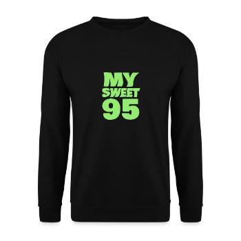 Sweet 95 - Unisex Sweatshirt - black - Front - Alina (178cm) & Michal (187cm)