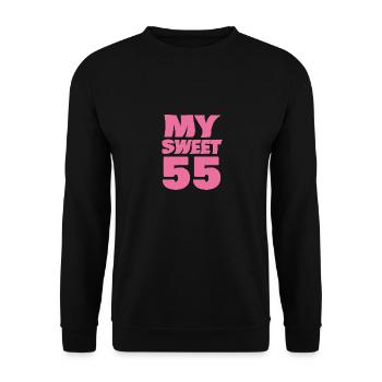55 - Unisex Sweatshirt - black - Front - Alina (178cm) & Michal (187cm)