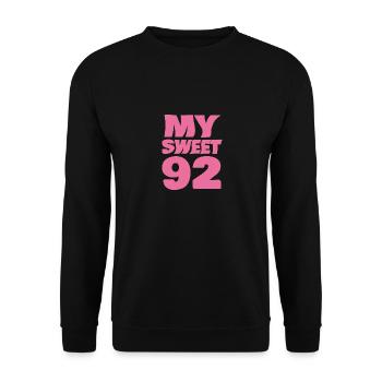 Sweet 92 - Unisex Sweatshirt - black - Front - Alina (178cm) & Michal (187cm)