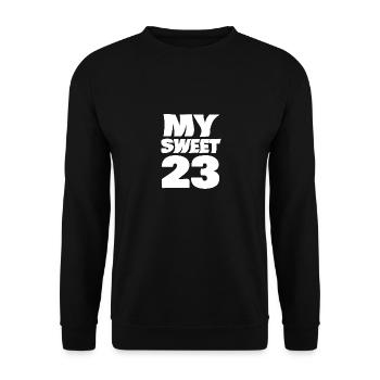 Sweet 23 - Unisex Sweatshirt - black - Front - Alina (178cm) & Michal (187cm)
