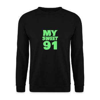 91 - Unisex Pullover - Schwarz - Vorne - Alina (178cm) & Michal (187cm)