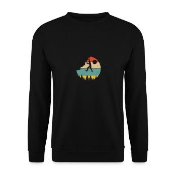Retro Vintage Climbing- grimpeur grimpeur - Sweat-shirt Unisexe - noir - Devant - Alina (178cm) & Michal (187cm)