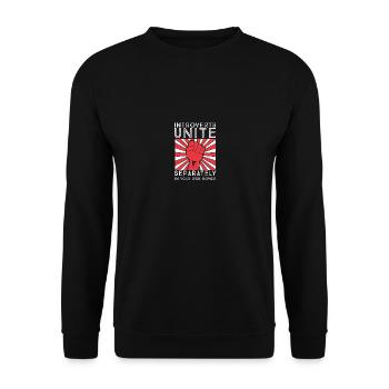 Introverts Unite Separately in your Own Homes funn - Unisex Sweatshirt - black - Front - Alina (178cm) & Michal (187cm)