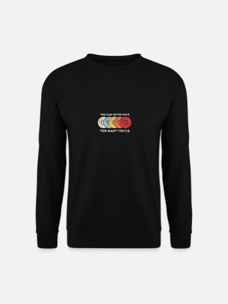 Retro Vinyl LP Schallplatte | Vintage Vinyls Geschenk - Unisex Pullover - Schwarz