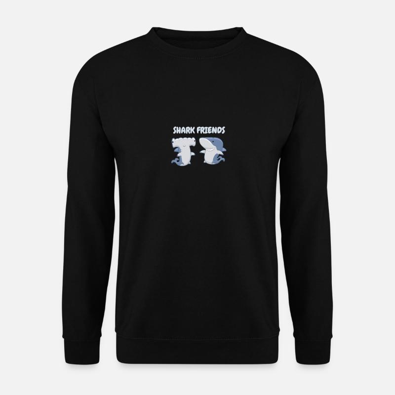 Shark Friends Hai Haifisch Geschenk - Unisex Pullover - Schwarz