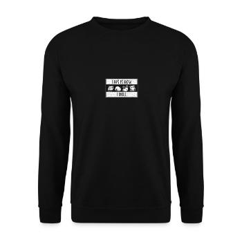 Cute Little Bear Panda This Is How I Roll - Unisex Sweatshirt - black - Front - Alina (178cm) & Michal (187cm)