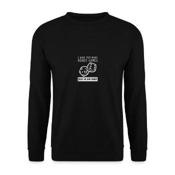 Board Game, Boardgaming Meeple Gifts - Unisex Sweatshirt - black - Front - Alina (178cm) & Michal (187cm)