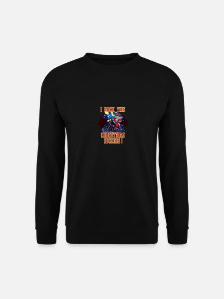 Weihnachts Motorrad Rocker Biker Motorradfan - Unisex Pullover - Schwarz