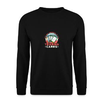 Funny collector trading cards TCG cards - Unisex Sweatshirt - black - Front - Alina (178cm) & Michal (187cm)