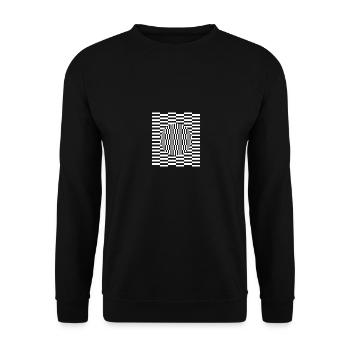 Imagination d'illusion de perception de grille visuelle - Sweat-shirt Unisexe - noir - Devant - Alina (178cm) & Michal (187cm)