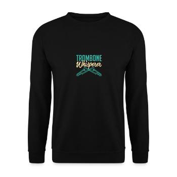 Trombone Whisperer Music Lover Marching Band Cuivres - Sweat-shirt Unisexe - noir - Devant - Alina (178cm) & Michal (187cm)