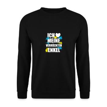 Liebe - Enkel - Unisex Pullover - Schwarz - Vorne - Alina (178cm) & Michal (187cm)