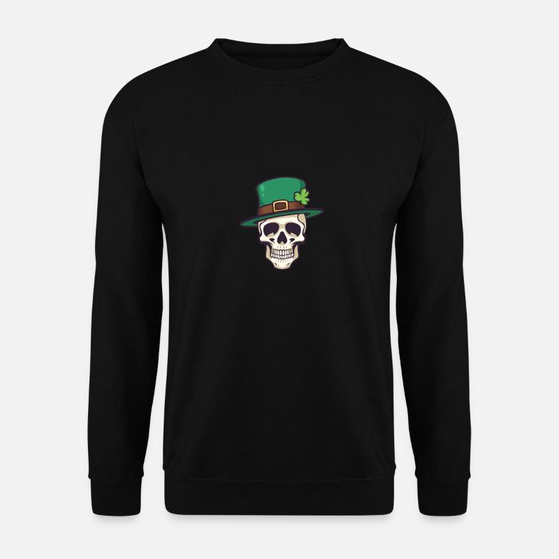 St Patricks Day Skull - Unisex Pullover - Schwarz