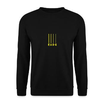 Bassist lustiger Vintage-Stil - Unisex Pullover - Schwarz - Vorne - Alina (178cm) & Michal (187cm)