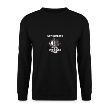 Juste quelqu’un qui aime les ordures Drôles Animaux mignons - Sweat-shirt Unisexe - noir - Devant - Alina (178cm) & Michal (187cm)
