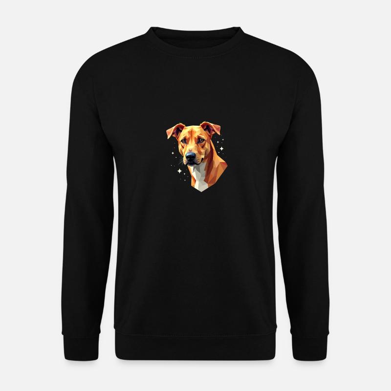 Geometrischer Hund - Kunstwerk - Unisex Pullover - Schwarz