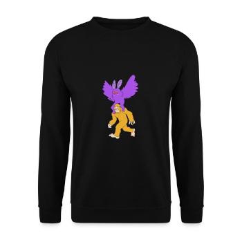 Papillon de nuit - Sweat-shirt Unisexe - noir - Devant - Alina (178cm) & Michal (187cm)