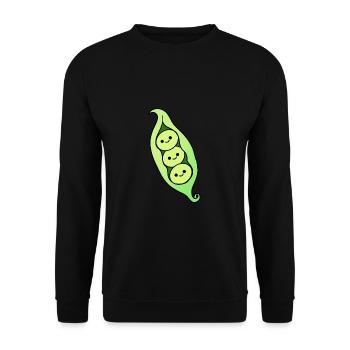 peas - Unisex Sweatshirt - black - Front - Alina (178cm) & Michal (187cm)
