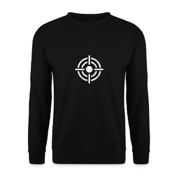 Crosshair Icon - Unisex Sweatshirt - black - Front - Alina (178cm) & Michal (187cm)