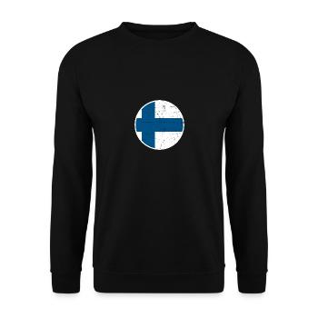 Finland Finnish flag Finn - Unisex Sweatshirt - black - Front - Alina (178cm) & Michal (187cm)
