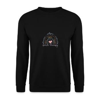 Rainbow Speech Therapy - Unisex Sweatshirt - black - Front - Alina (178cm) & Michal (187cm)