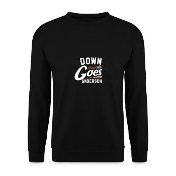 Down Goes Anderson Viral Baseball - Unisex Sweatshirt - black - Front - Alina (178cm) & Michal (187cm)