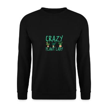 Funny Gardening Botanical Crazy Plant Lady - Sweat-shirt Unisexe - noir - Devant - Alina (178cm) & Michal (187cm)