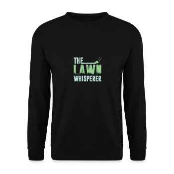Funny Lawn Mowing The Lawn Whisperer - Unisex Sweatshirt - black - Front - Alina (178cm) & Michal (187cm)
