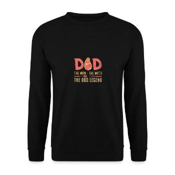 Grilling Dad The Man The Myth The BBQ Legend - Unisex Sweatshirt - black - Front - Alina (178cm) & Michal (187cm)