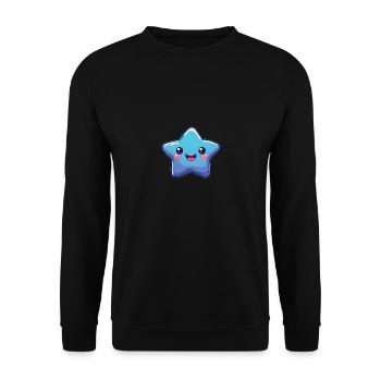 Stern - Unisex Pullover - Schwarz - Vorne - Alina (178cm) & Michal (187cm)