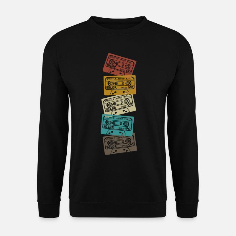 Vintage Kassette Mixtape Retro Audiokassette Audio - Unisex Pullover - Schwarz