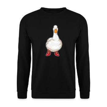 Duck High Selling Shoes - Unisex Sweatshirt - black - Front - Alina (178cm) & Michal (187cm)