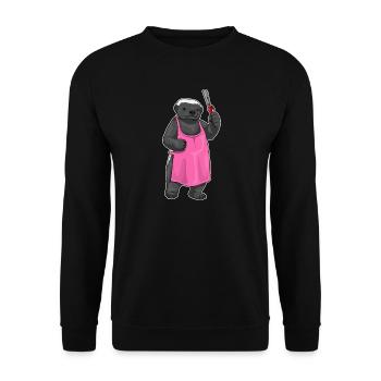 Barre à cheveux Badger Hairdresser - Sweat-shirt Unisexe - noir - Devant - Alina (178cm) & Michal (187cm)